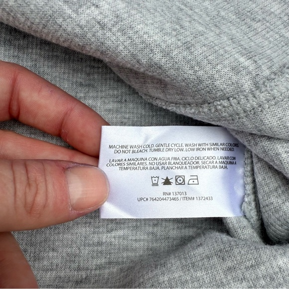 Orvis Gray Zip Up Sweater with Patterned Collar - Picture 5 of 7